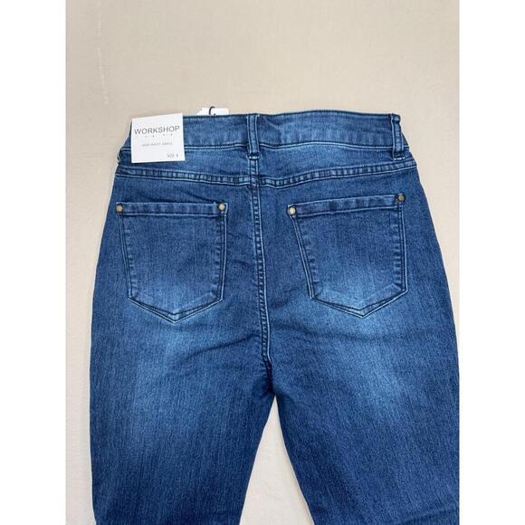 WORKSHOP Republic Jeans Womens Size 4 Blue High Waist Ankle Stretch Casual - Picture 8 of 10